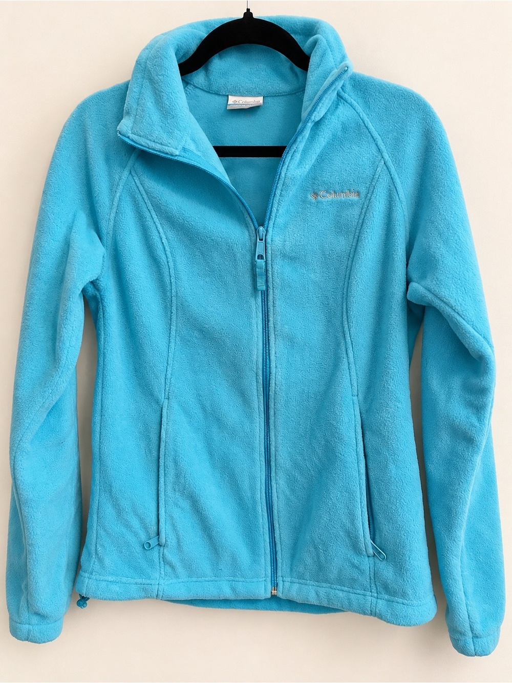 Columbia Turquoise Blue Full Zip Fleece Jacket Medium